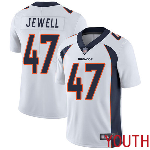 Youth Denver Broncos 47 Josey Jewell White Vapor Untouchable Limited Player Football NFL Jersey